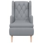 Armchair with solid rubber wood legs and light gray fabric by vidaXL, Armchairs - Ref: Foro24-329384, Price: 243,99 €, Discou...