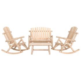 Gartenmöbel-Set 4-teilig aus massivem Tannenholz von vidaXL, Gartensets - Ref: Foro24-3185525, Preis: 501,99 €, Rabatt: %