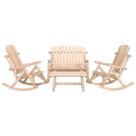 Gartenmöbel-Set 4-teilig aus massivem Tannenholz von vidaXL, Gartensets - Ref: Foro24-3185525, Preis: 521,09 €, Rabatt: %