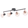 Ceiling lamp with 4 E14 black and copper bulbs by vidaXL, ceiling lights - Ref: Foro24-244391, Price: 46,06 €, Discount: %