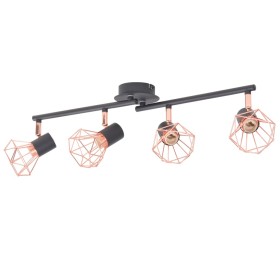 Ceiling lamp with 4 E14 black and copper bulbs by vidaXL, ceiling lights - Ref: Foro24-244391, Price: 44,99 €, Discount: %