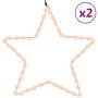 Christmas star figures with 48 LEDs 2 pcs warm white 56cm by vidaXL, Christmas lights - Ref: Foro24-3154282, Price: 48,73 €, ...