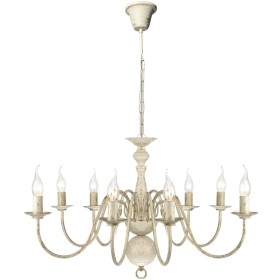 Antique white metal chandelier 8 E14 bulbs by vidaXL, chandeliers - Ref: Foro24-241383, Price: 91,99 €, Discount: %