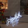 Christmas reindeer figure 2 units cold white 60x30x60 cm by vidaXL, Christmas lights - Ref: Foro24-3154315, Price: 71,03 €, D...