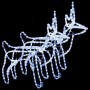 Christmas reindeer figure 2 units cold white 60x30x60 cm by vidaXL, Christmas lights - Ref: Foro24-3154315, Price: 71,03 €, D...