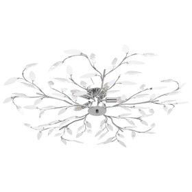 Leaf-shaped glass arm ceiling lamp with 5 white bulbs by vidaXL, ceiling lights - Ref: Foro24-289239, Price: 68,69 €, Discoun...