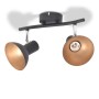 Ceiling lamp for 2 black and gold E27 bulbs by vidaXL, ceiling lights - Ref: Foro24-244409, Price: 28,22 €, Discount: %