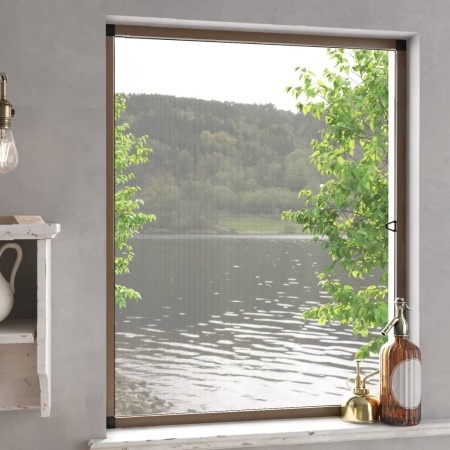 Brown window mosquito net 100x120 cm by vidaXL, Mosquito nets for windows - Ref: Foro24-153836, Price: 29,99 €, Discount: %