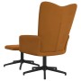 Silla de relajación con reposapiés terciopelo marrón de vidaXL, Sillones - Ref: Foro24-327718, Precio: 113,17 €, Descuento: %