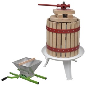 2-Piece Fruit and Wine Press and Crusher Set by vidaXL, wine production - Ref: Foro24-277149, Price: 210,36 €, Discount: %