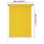 Outdoor roller blind 100x140 cm yellow by vidaXL, Blinds and blinds - Ref: Foro24-312863, Price: 28,23 €, Discount: %