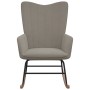 Light Gray Velvet Rocking Chair by vidaXL, Rocking chairs - Ref: Foro24-327743, Price: 132,24 €, Discount: %