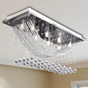 Ceiling lamp with glass tears 8 x G9 29 cm by vidaXL, ceiling lights - Ref: Foro24-241391, Price: 161,91 €, Discount: %