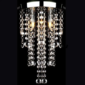 White hanging metal lamp with crystal decorations by vidaXL, chandeliers - Ref: Foro24-241382, Price: 34,99 €, Discount: %