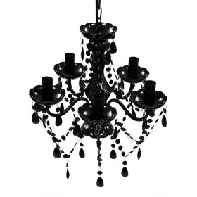 Crystal chandelier 5 bulbs black by vidaXL, chandeliers - Ref: Foro24-240308, Price: 63,99 €, Discount: %