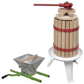 Set of fruit and wine press and crusher, 2 pieces by vidaXL, wine production - Ref: Foro24-277148, Price: 179,25 €, Discount: %