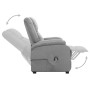 Sillón elevable tela gris claro de vidaXL, Sillones - Ref: Foro24-329699, Precio: 333,60 €, Descuento: %