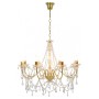 Chandelier with golden beads 8 E14 bulbs by vidaXL, chandeliers - Ref: Foro24-281607, Price: 165,95 €, Discount: %