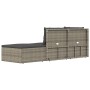 Set de muebles de jardín 3 pzas y cojines ratán sintético gris de vidaXL, Conjuntos de jardín - Ref: Foro24-319604, Precio: 2...