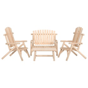 Gartenmöbel-Set 4-teilig aus massivem Tannenholz von vidaXL, Gartensets - Ref: Foro24-3185513, Preis: 495,98 €, Rabatt: %