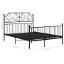 Estructura de cama de metal negra 140x200 cm de vidaXL, Camas y somieres - Ref: Foro24-324850, Precio: 186,69 €, Descuento: %