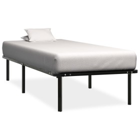 Black metal bed frame 90x200 cm by vidaXL, Beds and slatted bases - Ref: Foro24-284678, Price: 85,92 €, Discount: %