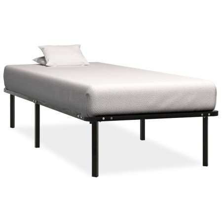 Black metal bed frame 90x200 cm by vidaXL, Beds and slatted bases - Ref: Foro24-284678, Price: 88,99 €, Discount: %