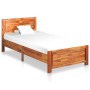 Estructura de cama de madera maciza de acacia 90x200 cm de vidaXL, Camas y somieres - Ref: Foro24-288315, Precio: 164,06 €, D...