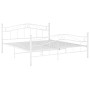 Estructura de cama de metal blanca 160x200 cm de vidaXL, Camas y somieres - Ref: Foro24-325001, Precio: 137,60 €, Descuento: %