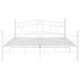 Estructura de cama de metal blanca 160x200 cm de vidaXL, Camas y somieres - Ref: Foro24-325001, Precio: 137,60 €, Descuento: %