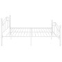 Estructura de cama de metal blanca 160x200 cm de vidaXL, Camas y somieres - Ref: Foro24-325001, Precio: 137,60 €, Descuento: %