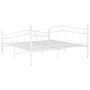 Estructura de cama de metal blanca 160x200 cm de vidaXL, Camas y somieres - Ref: Foro24-325001, Precio: 137,60 €, Descuento: %