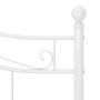 Estructura de cama de metal blanca 160x200 cm de vidaXL, Camas y somieres - Ref: Foro24-325001, Precio: 137,60 €, Descuento: %