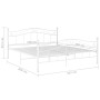 Estructura de cama de metal blanca 160x200 cm de vidaXL, Camas y somieres - Ref: Foro24-325001, Precio: 137,60 €, Descuento: %