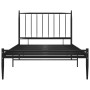 Black metal bed frame 90x200 cm by vidaXL, Beds and slatted bases - Ref: Foro24-325009, Price: 103,27 €, Discount: %