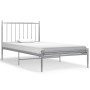 Estructura de cama de metal gris 90x200 cm de vidaXL, Camas y somieres - Ref: Foro24-325011, Precio: 89,99 €, Descuento: %