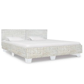 Estructura de cama ratán natural gris 180x200 cm de vidaXL, Camas y somieres - Ref: Foro24-283093, Precio: 351,99 €, Descuent...