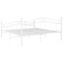 Bettgestell aus weißem Metall, 200 x 200 cm von vidaXL, Betten und Lattenroste - Ref: Foro24-325007, Preis: 158,99 €, Rabatt: %