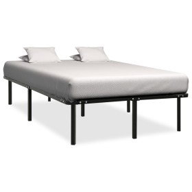 Estructura de cama de metal negro 160x200 cm de vidaXL, Camas y somieres - Ref: Foro24-284682, Precio: 122,99 €, Descuento: %