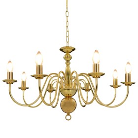 Golden chandelier 8 E14 bulbs by vidaXL, chandeliers - Ref: Foro24-281619, Price: 124,99 €, Discount: %