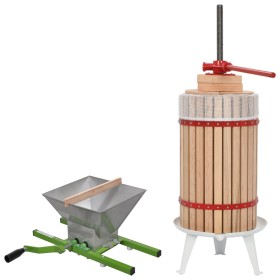 2-Piece Fruit and Wine Press and Crusher Set by vidaXL, wine production - Ref: Foro24-277152, Price: 306,29 €, Discount: %