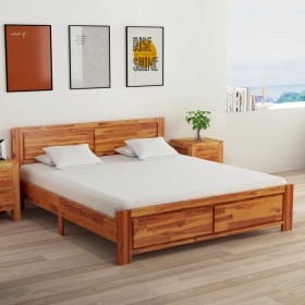 Solid acacia wood bed frame 160x200 cm by vidaXL, Beds and slatted bases - Ref: Foro24-288319, Price: 221,99 €, Discount: %