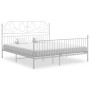 Estructura de cama de metal blanco 180x200 cm de vidaXL, Camas y somieres - Ref: Foro24-324857, Precio: 184,44 €, Descuento: %