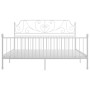 Estructura de cama de metal blanco 180x200 cm de vidaXL, Camas y somieres - Ref: Foro24-324857, Precio: 184,91 €, Descuento: %