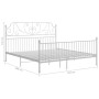 Estructura de cama de metal blanco 180x200 cm de vidaXL, Camas y somieres - Ref: Foro24-324857, Precio: 184,91 €, Descuento: %