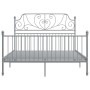 Gray metal bed frame 160x200 cm by vidaXL, Beds and slatted bases - Ref: Foro24-324855, Price: 199,83 €, Discount: %