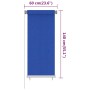 Blue HDPE garden roller blind 60x140 cm by vidaXL, Blinds and blinds - Ref: Foro24-312835, Price: 24,55 €, Discount: %