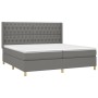 Boxspringbett mit dunkelgrauer Stoffmatratze 200x200 cm von vidaXL, Betten und Lattenroste - Ref: Foro24-3132258, Preis: 691,...