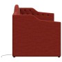 Sofa bed with USB mattress in wine red fabric 90x200 cm by vidaXL, Beds and slatted bases - Ref: Foro24-3080305, Price: 387,9...