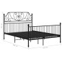 Black metal bed frame 160x200 cm by vidaXL, Beds and slatted bases - Ref: Foro24-324853, Price: 179,53 €, Discount: %